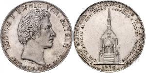 1 Thaler Reino de Baviera (1806 - 1918) Plata Luis I de Baviera(1786 – 1868)