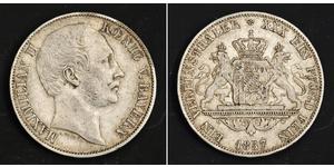 1 Thaler Reino de Baviera (1806 - 1918) Plata Maximiliano II de Baviera(1811 - 1864)