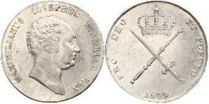 1 Thaler Reino de Baviera (1806 - 1918) Plata Maximiliano I de Baviera (1756 - 1825)