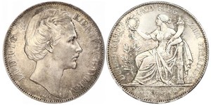 1 Thaler Reino de Baviera (1806 - 1918) Plata Luis II de Baviera(1845 – 1886)