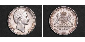 1 Thaler Reino de Baviera (1806 - 1918) Plata Luis II de Baviera(1845 – 1886)