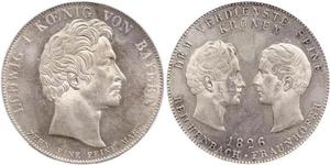 1 Thaler Reino de Baviera (1806 - 1918) Plata 