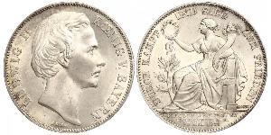 1 Thaler Reino de Baviera (1806 - 1918) Plata Luis II de Baviera(1845 – 1886)