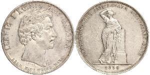 1 Thaler Reino de Baviera (1806 - 1918) Plata Luis I de Baviera(1786 – 1868)