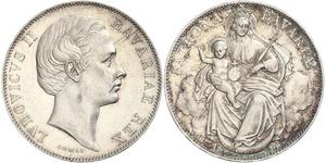 1 Thaler Reino de Baviera (1806 - 1918) Plata Luis II de Baviera(1845 – 1886)