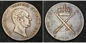 1 Thaler Reino de Baviera (1806 - 1918) Plata Maximiliano I de Baviera (1756 - 1825)