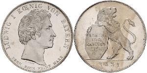 1 Thaler Reino de Baviera (1806 - 1918) Plata Luis I de Baviera(1786 – 1868)