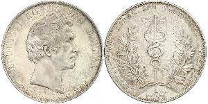 1 Thaler Reino de Baviera (1806 - 1918) Plata Luis I de Baviera(1786 – 1868)