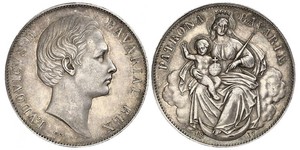 1 Thaler Reino de Baviera (1806 - 1918) Plata Luis II de Baviera(1845 – 1886)