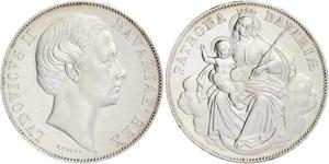 1 Thaler Reino de Baviera (1806 - 1918) Plata Luis II de Baviera(1845 – 1886)