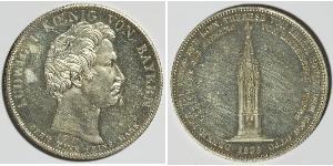 1 Thaler Reino de Baviera (1806 - 1918) Plata Luis I de Baviera(1786 – 1868)