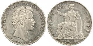 1 Thaler Reino de Baviera (1806 - 1918) Plata Luis I de Baviera(1786 – 1868)