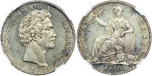 1 Thaler Reino de Baviera (1806 - 1918) Plata Luis I de Baviera(1786 – 1868)