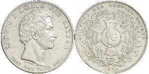 1 Thaler Reino de Baviera (1806 - 1918) Plata Luis I de Baviera(1786 – 1868)