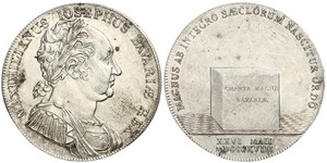 1 Thaler Reino de Baviera (1806 - 1918) Plata Maximiliano I de Baviera (1756 - 1825)