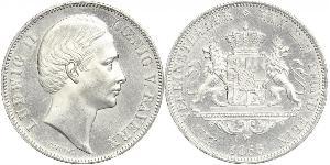 1 Thaler Reino de Baviera (1806 - 1918) Plata Luis II de Baviera(1845 – 1886)