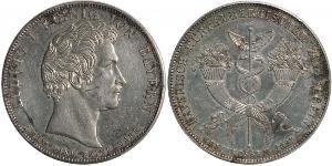 1 Thaler Reino de Baviera (1806 - 1918) Plata Luis I de Baviera(1786 – 1868)