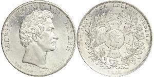 1 Thaler Reino de Baviera (1806 - 1918) Plata Luis I de Baviera(1786 – 1868)