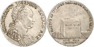 1 Thaler Reino de Baviera (1806 - 1918) Plata Maximiliano I de Baviera (1756 - 1825)