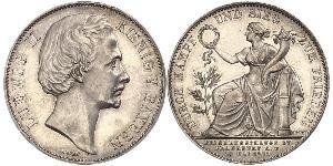 1 Thaler Reino de Baviera (1806 - 1918) Plata Luis II de Baviera(1845 – 1886)