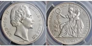 1 Thaler Reino de Baviera (1806 - 1918) Plata Luis II de Baviera(1845 – 1886)