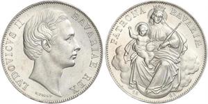 1 Thaler Reino de Baviera (1806 - 1918) Plata Luis II de Baviera(1845 – 1886)