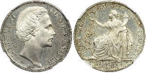 1 Thaler Reino de Baviera (1806 - 1918) Plata Luis II de Baviera(1845 – 1886)