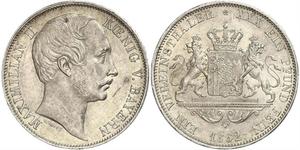 1 Thaler Reino de Baviera (1806 - 1918) Plata Maximiliano II de Baviera(1811 - 1864)