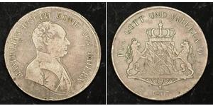 1 Thaler Reino de Baviera (1806 - 1918) Plata Maximiliano I de Baviera (1756 - 1825)