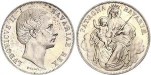 1 Thaler Reino de Baviera (1806 - 1918) Plata Luis II de Baviera(1845 – 1886)