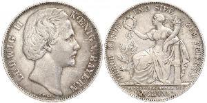 1 Thaler Reino de Baviera (1806 - 1918) Plata Luis II de Baviera(1845 – 1886)