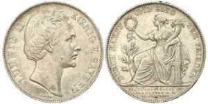 1 Thaler Reino de Baviera (1806 - 1918) Plata Luis II de Baviera(1845 – 1886)