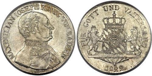 1 Thaler Reino de Baviera (1806 - 1918) Plata 