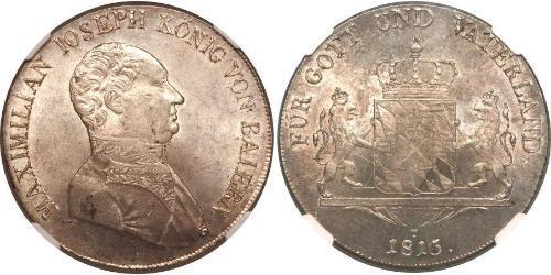 1 Thaler Reino de Baviera (1806 - 1918) Plata Maximiliano I de Baviera (1756 - 1825)