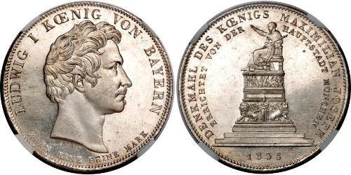 1 Thaler Reino de Baviera (1806 - 1918) Plata 