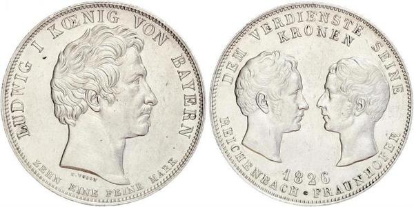 1 Thaler Reino de Baviera (1806 - 1918) Plata 