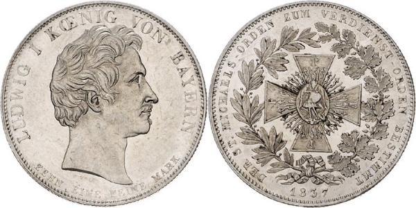 1 Thaler Reino de Baviera (1806 - 1918) Plata Luis I de Baviera(1786 – 1868)