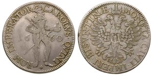 1 Thaler Reino de Francia (843-1791) Plata Carlos V, Emperador del Sacro Imperio Romano (1500-1558)