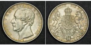 1 Thaler Reino de Hannover (1814 - 1866) Plata Jorge V de Hannover (1819 - 1878)