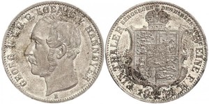 1 Thaler Reino de Hannover (1814 - 1866) Plata Jorge V de Hannover (1819 - 1878)