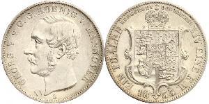 1 Thaler Reino de Hannover (1814 - 1866) Plata Jorge V de Hannover (1819 - 1878)