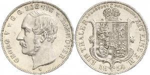 1 Thaler Reino de Hannover (1814 - 1866) Plata Jorge V de Hannover (1819 - 1878)