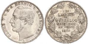 1 Thaler Reino de Hannover (1814 - 1866) Plata Jorge V de Hannover (1819 - 1878)