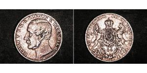 1 Thaler Reino de Hannover (1814 - 1866) Plata Jorge V de Hannover (1819 - 1878)