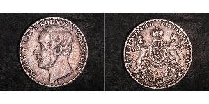 1 Thaler Reino de Hannover (1814 - 1866) Plata Jorge V de Hannover (1819 - 1878)