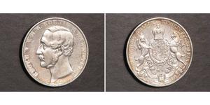 1 Thaler Reino de Hannover (1814 - 1866) Plata Jorge V de Hannover (1819 - 1878)