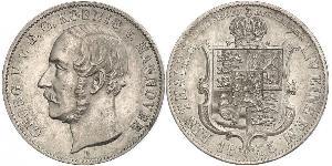 1 Thaler Reino de Hannover (1814 - 1866) Plata Jorge V de Hannover (1819 - 1878)