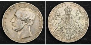 1 Thaler Reino de Hannover (1814 - 1866) Plata Jorge V de Hannover (1819 - 1878)