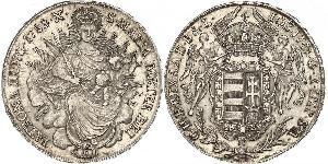 1 Thaler Reino de Hungría (1000-1918) Plata Joseph II, Holy Roman Emperor  (1741 - 1790)