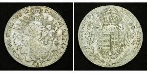 1 Thaler Reino de Hungría (1000-1918) Plata Joseph II, Holy Roman Emperor  (1741 - 1790)